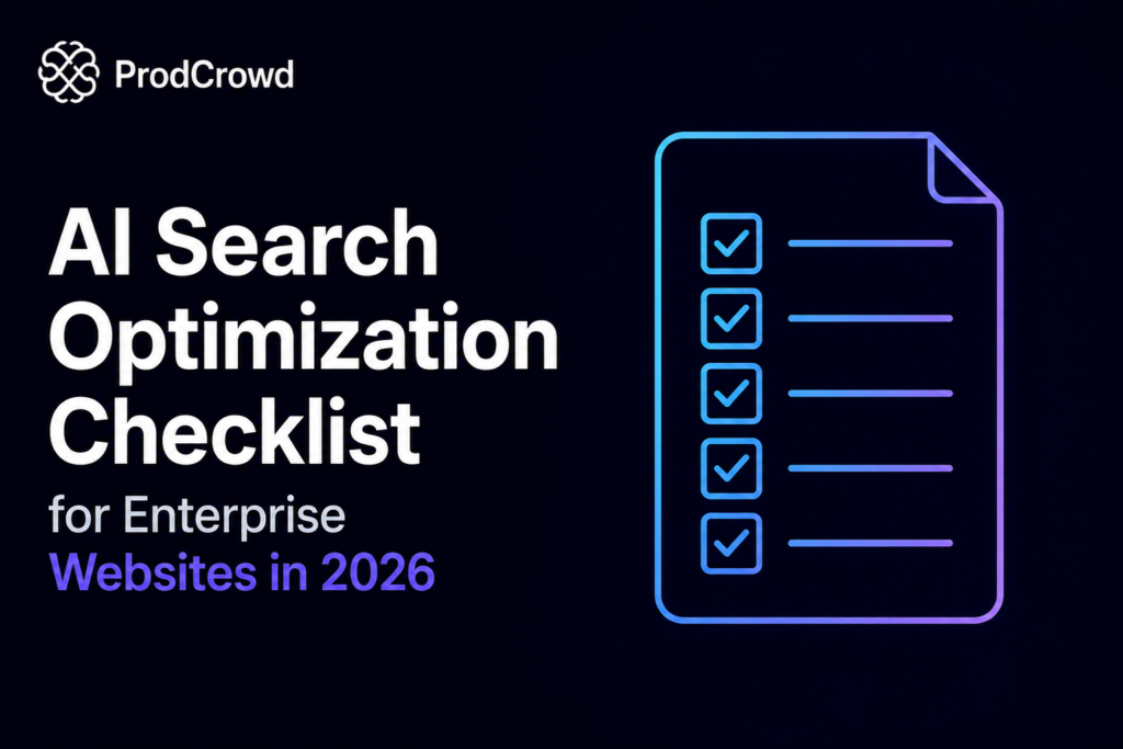 AI Search Optimization Checklist for Enterprise Websites in 2026
